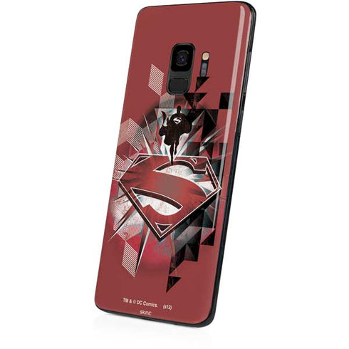 DC Comics Superman Red Pattern Galaxy S9 Skin